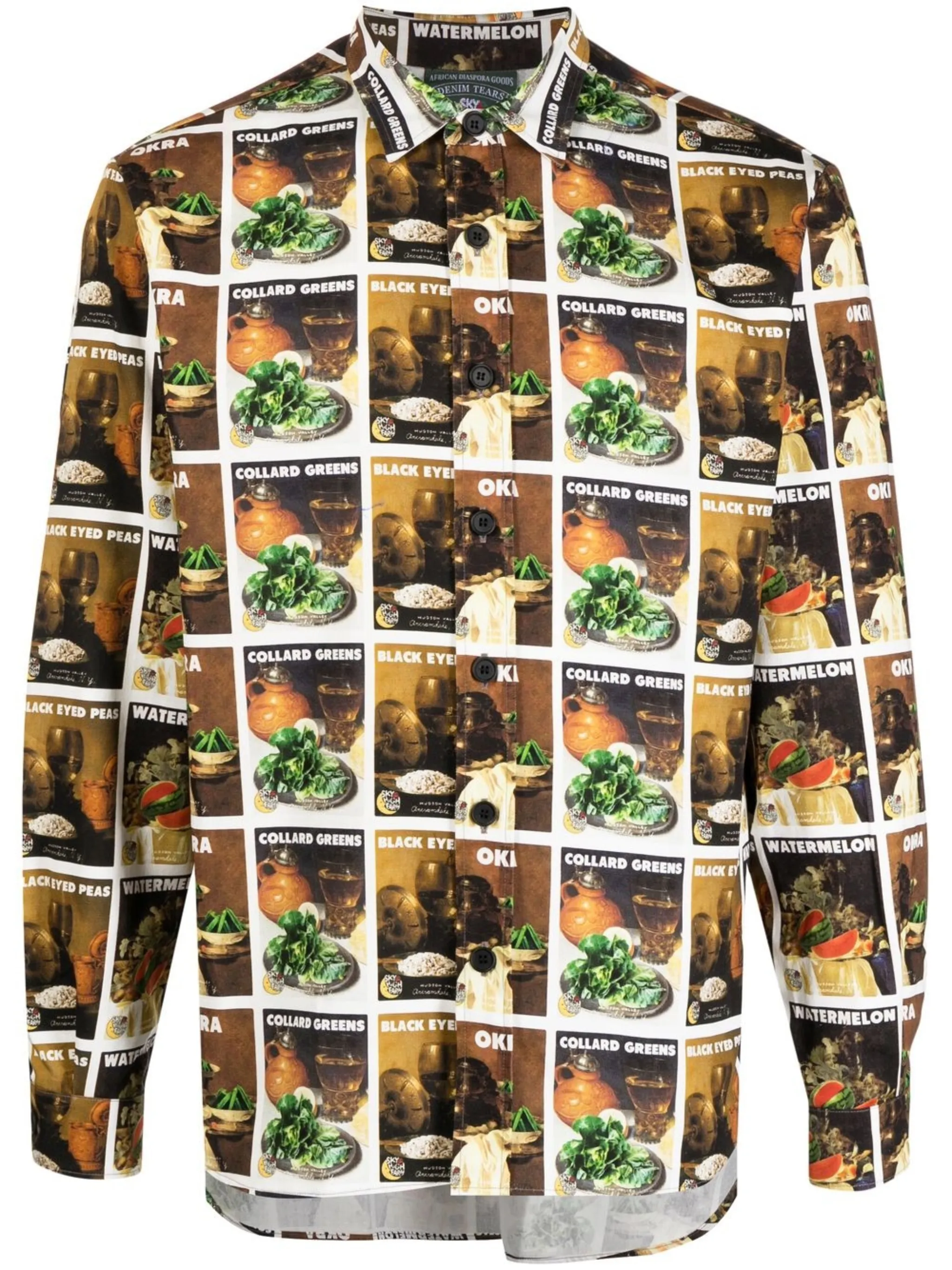 

Рубашка Sky High Farm с принтом Denim Tears, коричневый