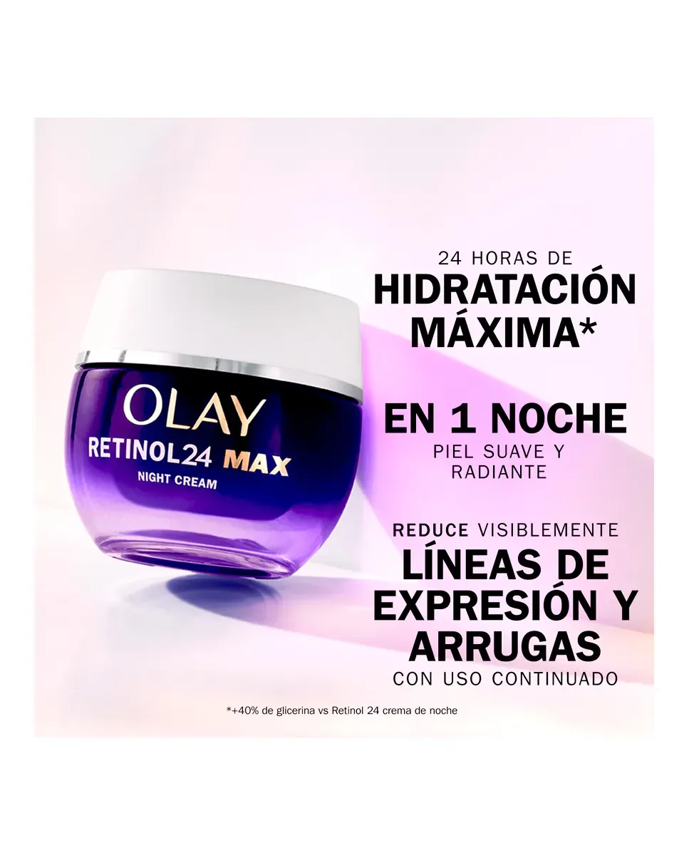 Крем для лица Olay — Увлажняющий ночной Retinol 24 MAX*, 50 мл — фото 3