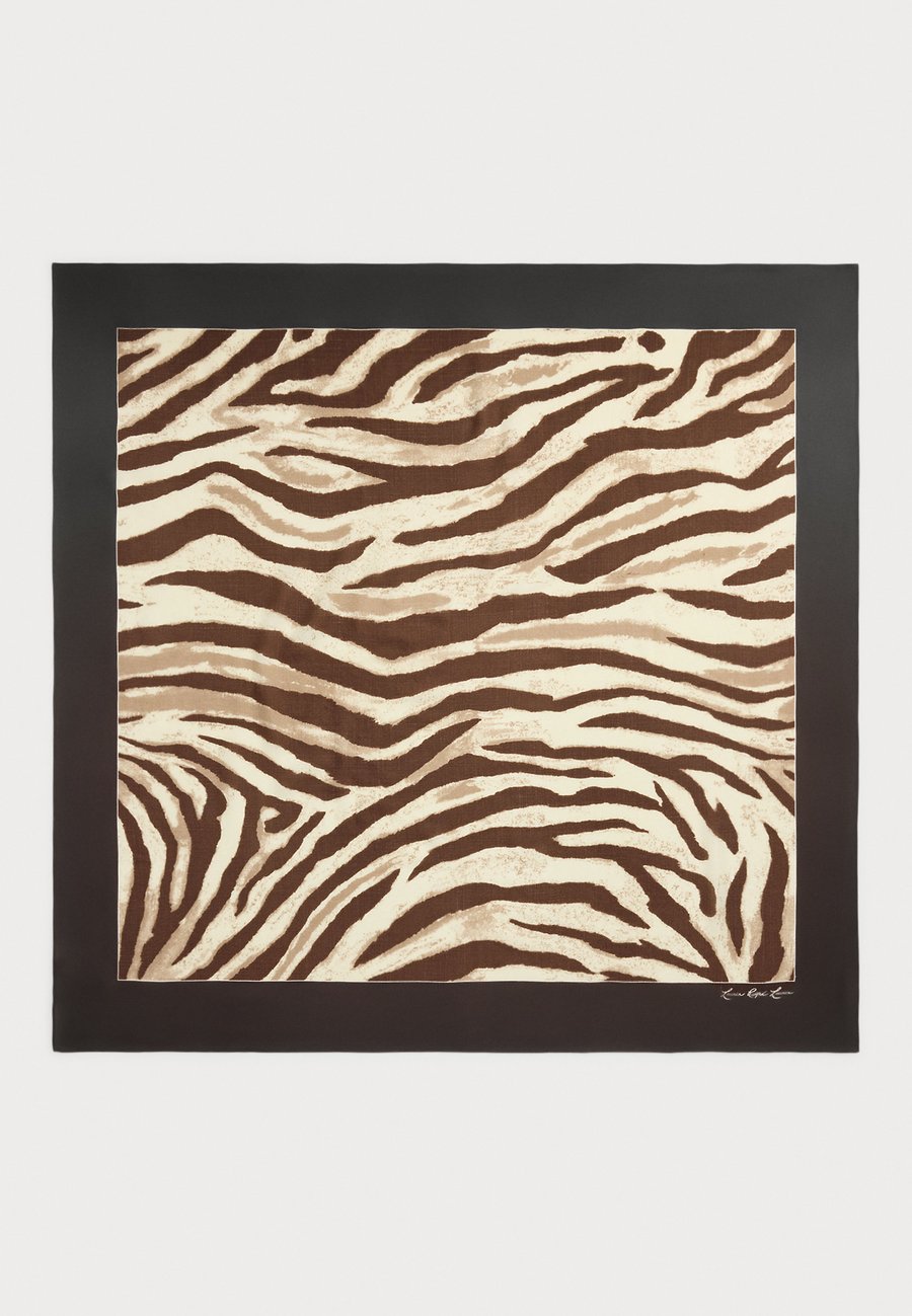 

Шарф Lauren Ralph Lauren ZEBRA-PRINT WOOL-SILK SQUARE SCARF, Beige/Black