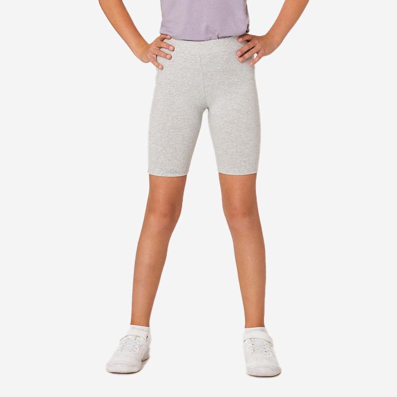 

Женские детские хлопковые велосипедные шорты Domyos - серые