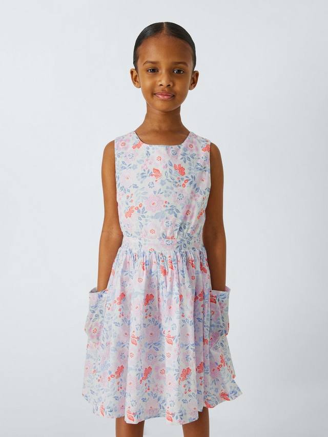 

Детское платье с цветочным принтом и перекрестными лямками John Lewis, Multi