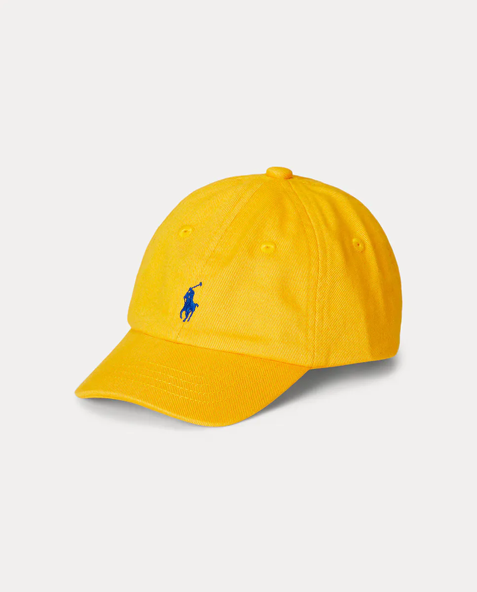 

Хлопковая шапочка для мальчика с вышитой лошадью Polo Ralph Lauren, жёлтый