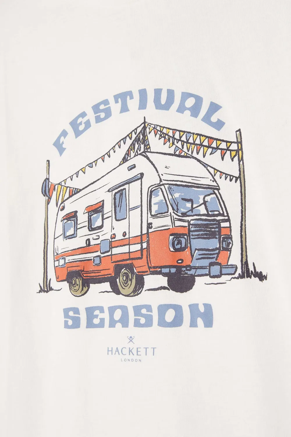 Футболка с принтом Festival Camper Hackett London, белый — фото 4