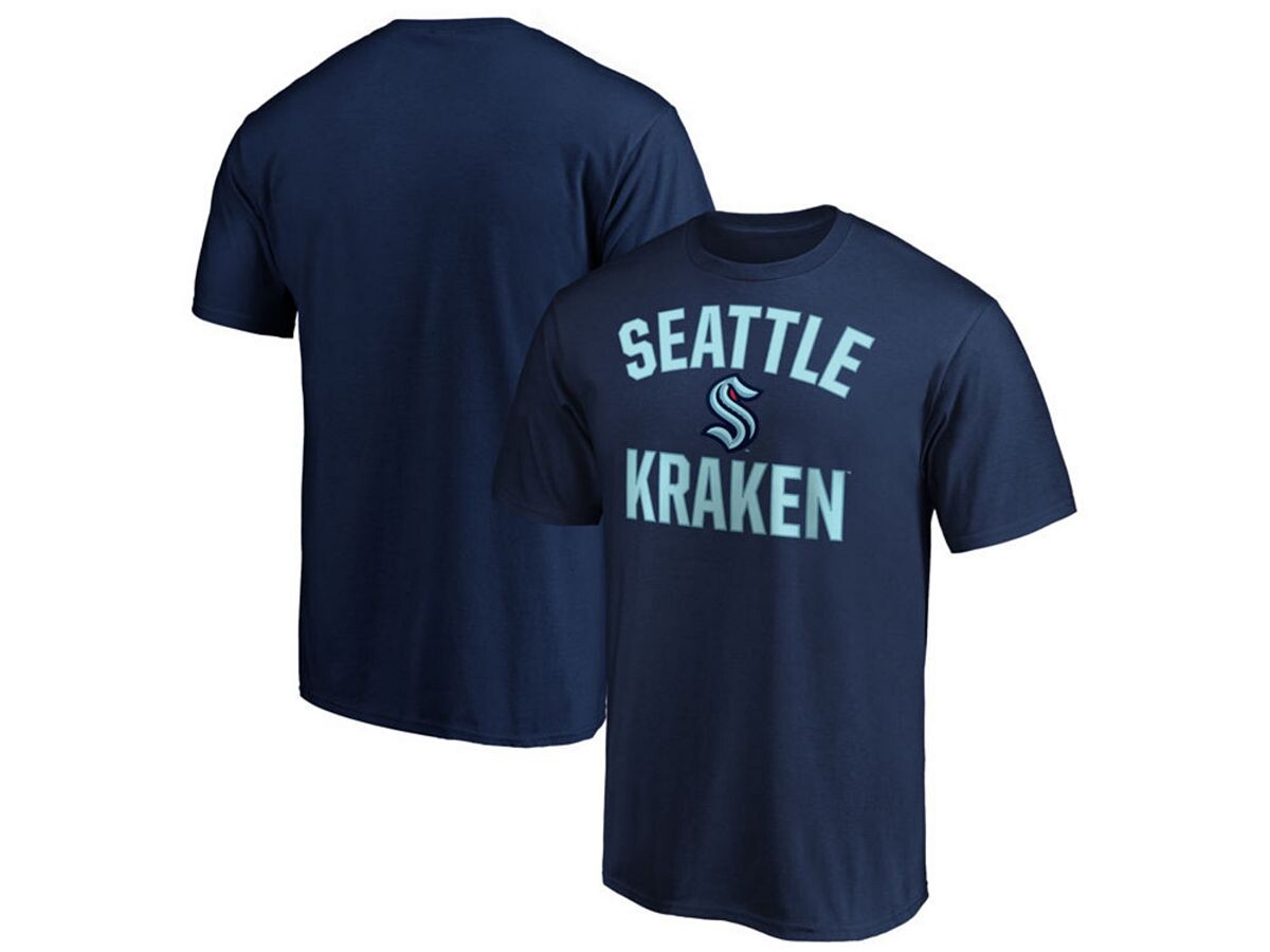 

Мужская футболка с аркой победы seattle kraken Majestic, синий
