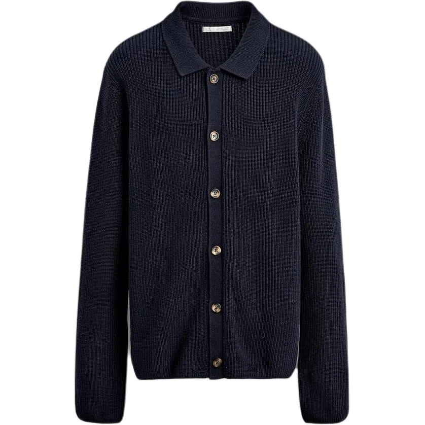 Мужской кардиган с лацканами Sea Blue ZARA, Sea Blue