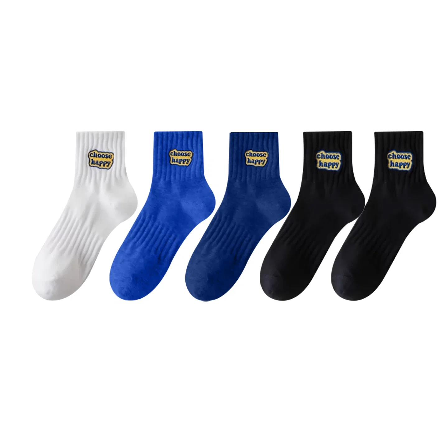 Детские носки MINISO, Цвет Navy Blue+White+Blue+Black