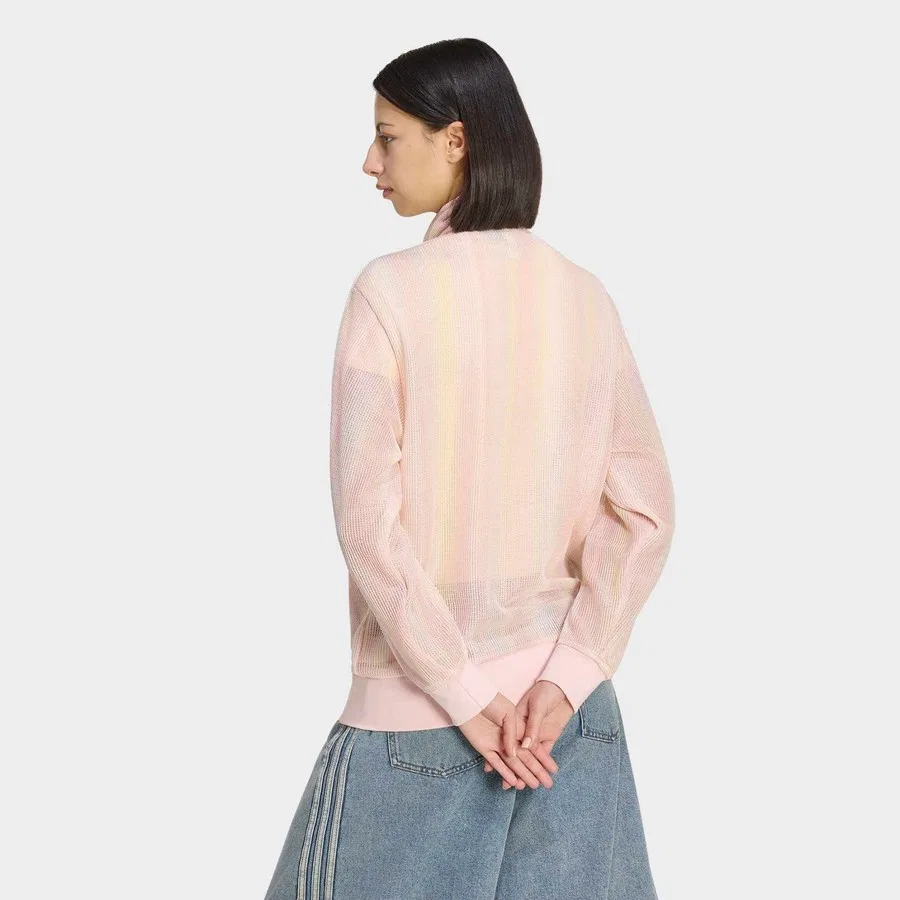 Женская куртка с длинным рукавом Summer Glow Knitted Firebird adidas, Розовый — фото 2