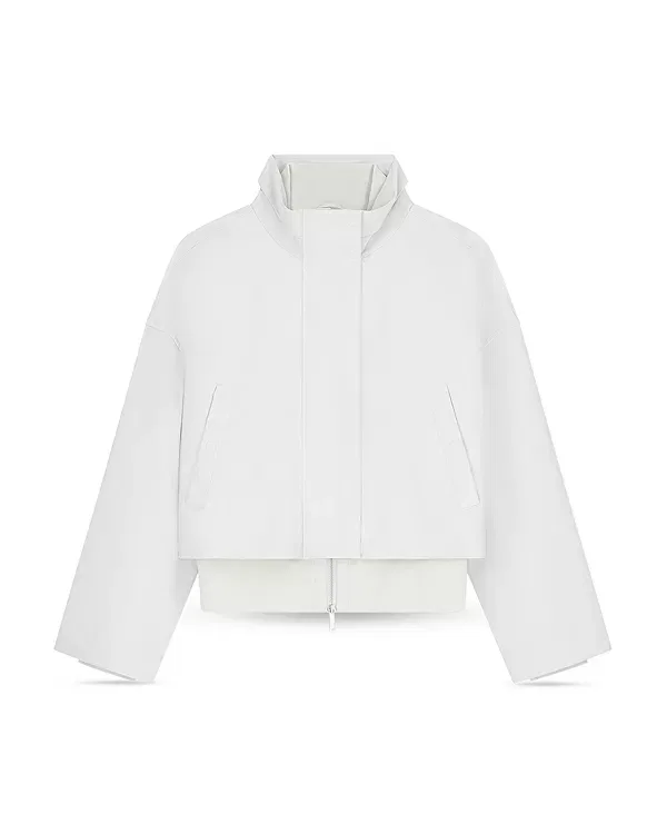 Женская куртка с длинным рукавом Brushed Techno Blouson Jacket Emporio Armani, Pearl Grey — фото 2