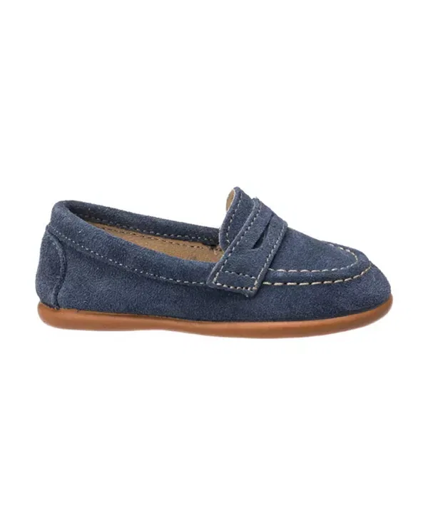 Детские лоферы для мальчиков из замши Suede Penny Loafer Elephantito, Denim — фото 2