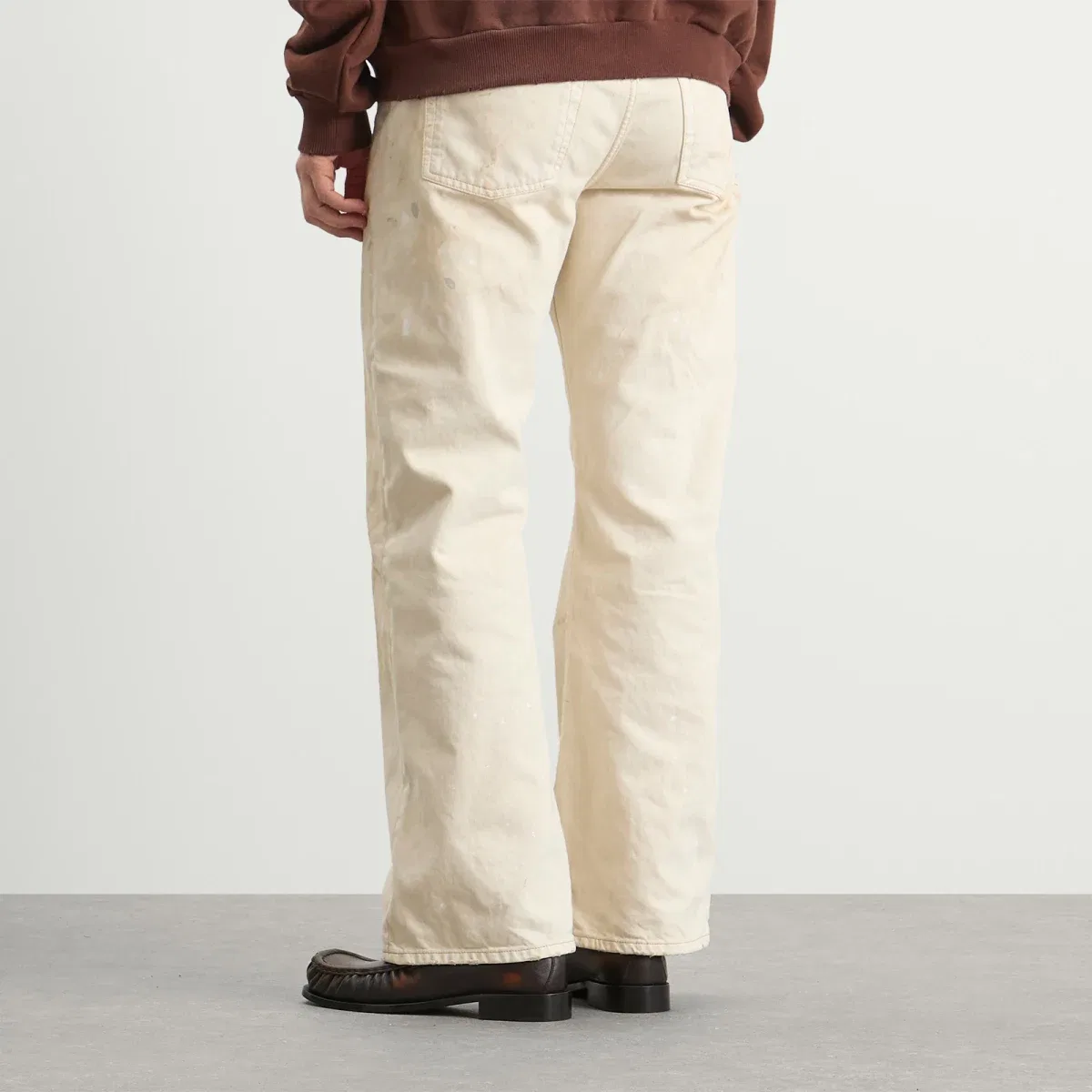 Джинсы прямого широкого кроя 2021 Trafalgar Wide Leg Jeans Acne Studios, White — фото 3