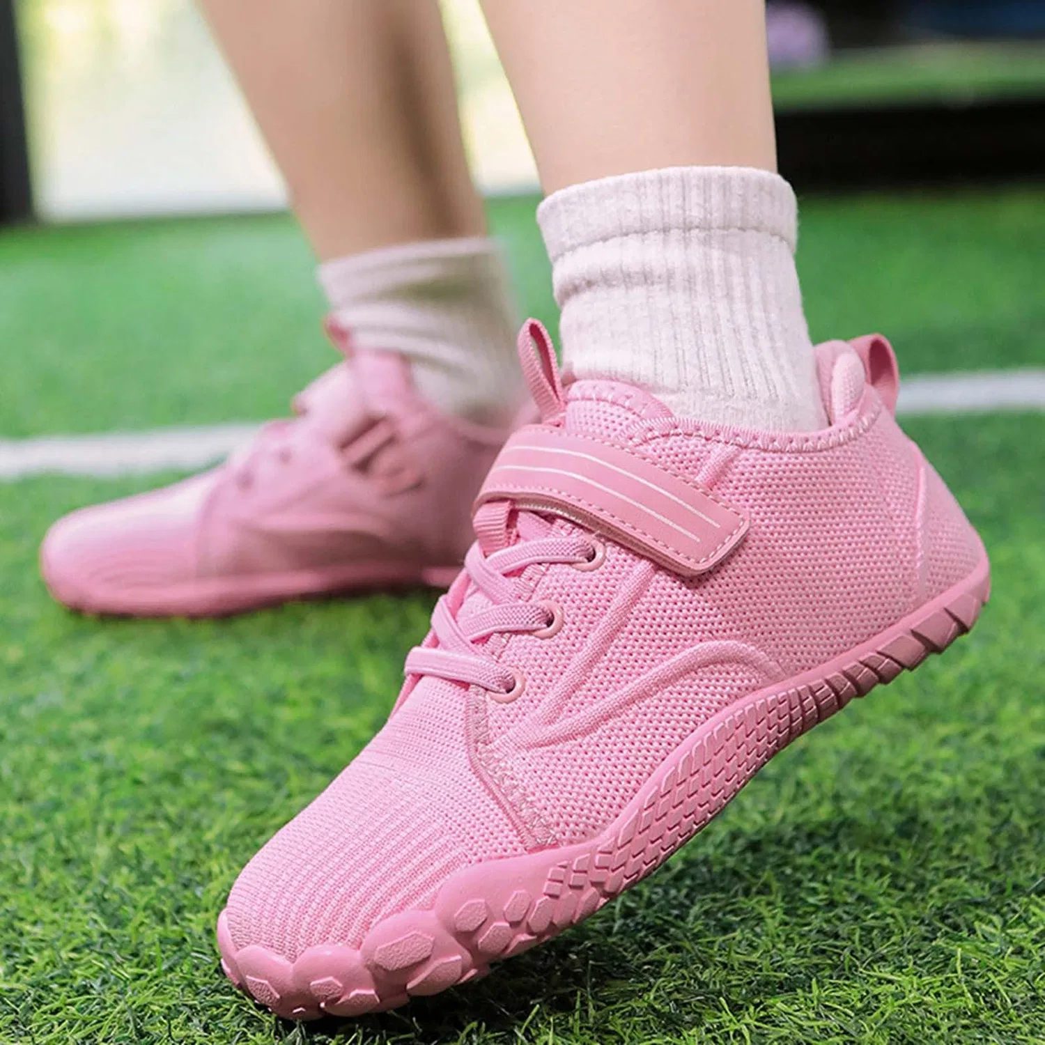 Детские кроссовки с принтом Barefoot Bambino, Pink — фото 2