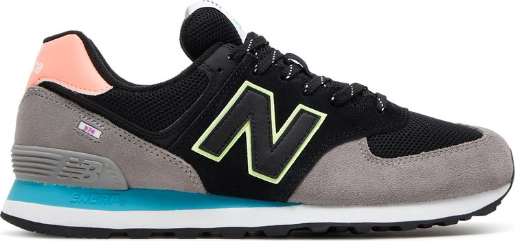 Кроссовки New Balance 574 'Black Paradise Pink', черный - фото