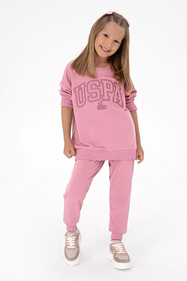 Детский спортивный костюм для девочек хлопковый U.S. Polo Assn., Dried Rose