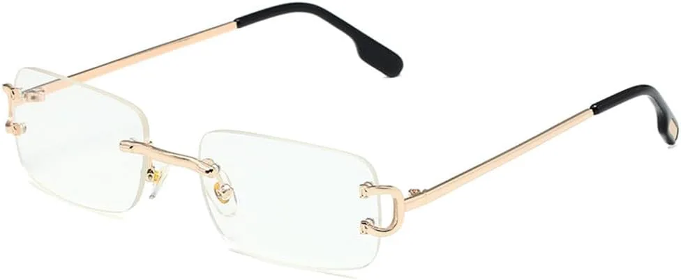 

Солнцезащитные очки UV400 с градиентной металлической оправой, без оправы, для женщин и мужчин, для бега и занятий спортом на открытом воздухе UYPTK, Clear