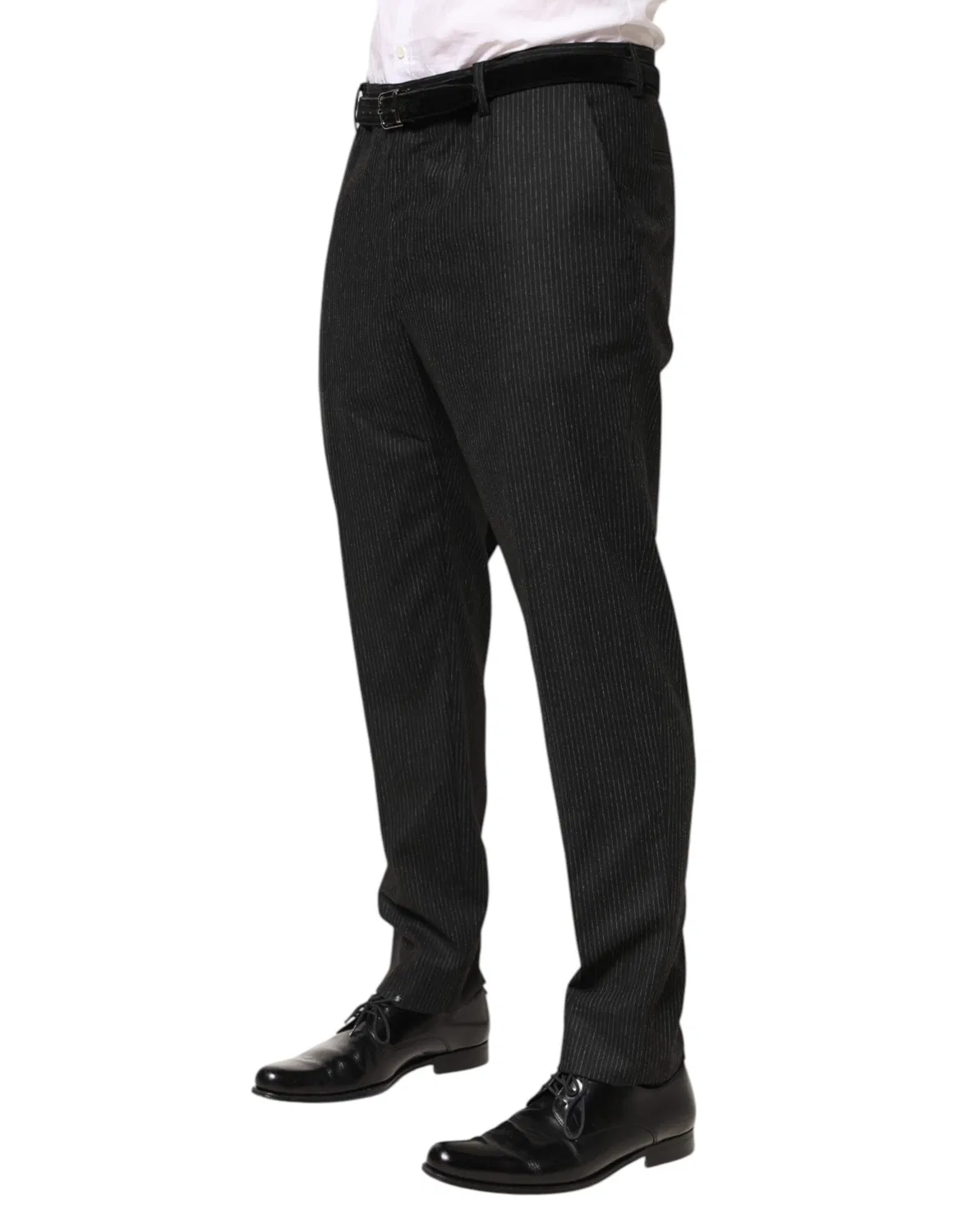 Мужские брюки классические с завышенной талией 52 IT Dress Pants Dolce & Gabbana, Black — фото 3