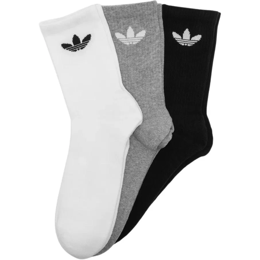Носки Adidas Originals, 3 пары, Black/Gray/White — фото 2