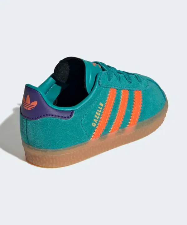Кроссовки Gazelle Comfort Closure, детские, Adidas Kids, зеленый — фото 4