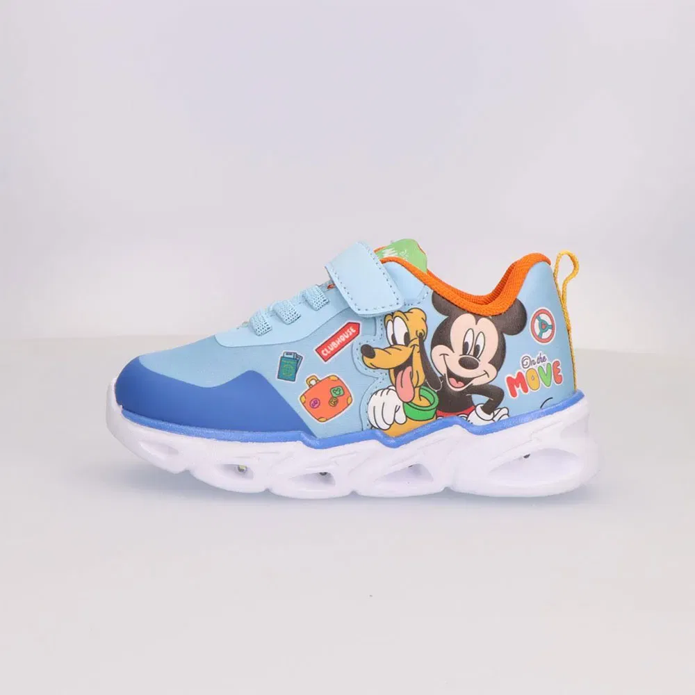 Детские кроссовки для девочек со светящейся подошвой Disney Mickey, Blue — фото 4