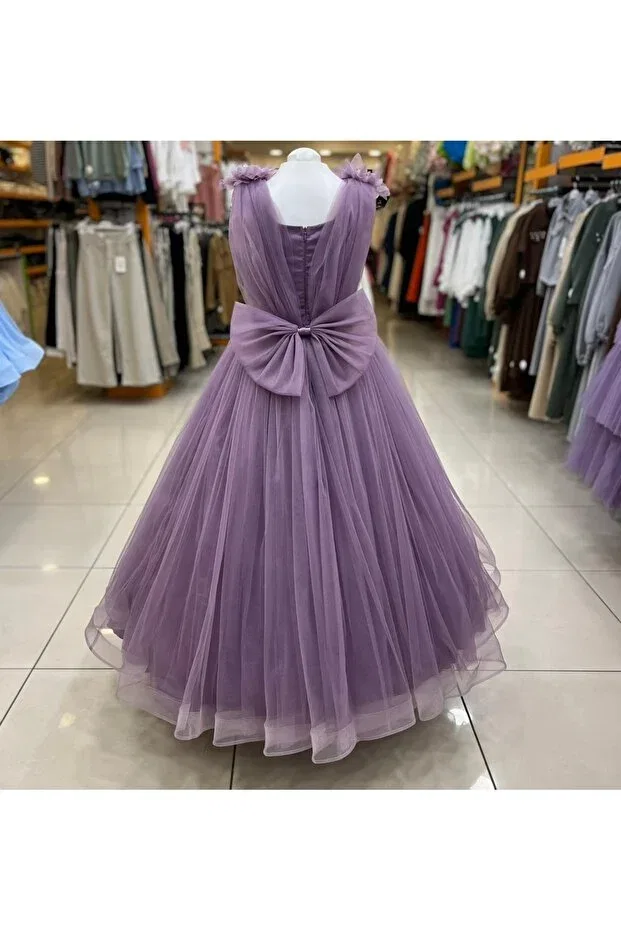 Детское платье для девочек без рукавов Yonca Çocuk, Lilac — фото 2