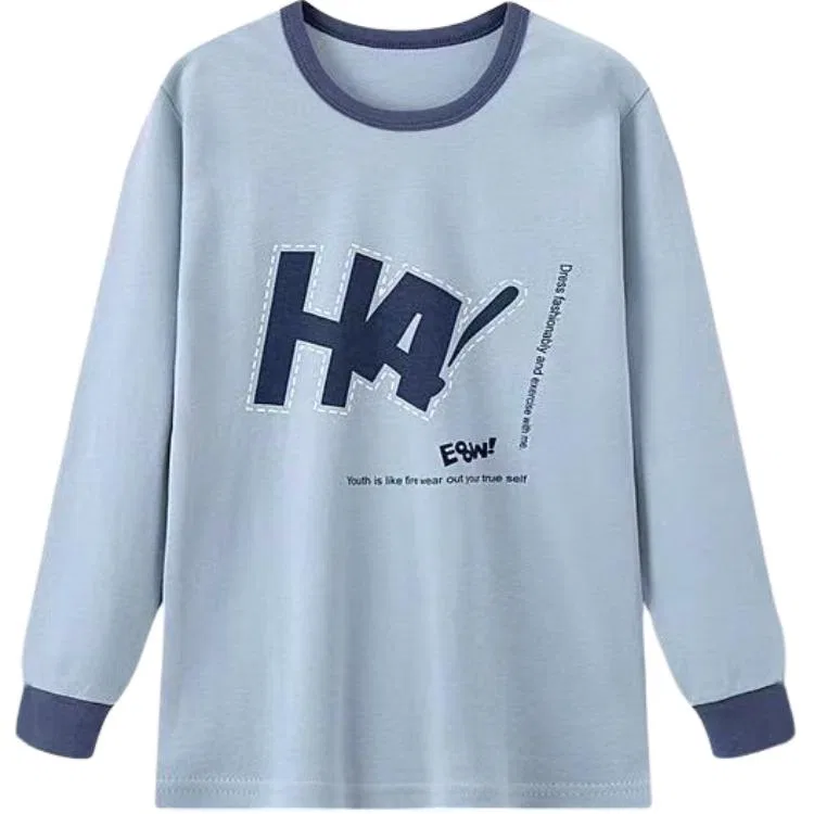 Детская термокофта с длинным рукавом Cotton Gene, Heather Navy