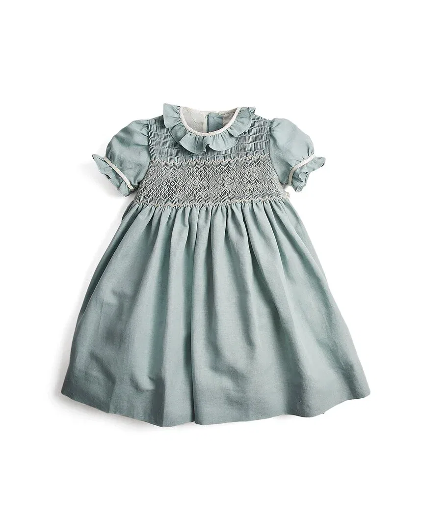 Детское платье для девочек с короткими рукавами-фонариками Flower Girl Occasion Pepa London, зеленый — фото 2