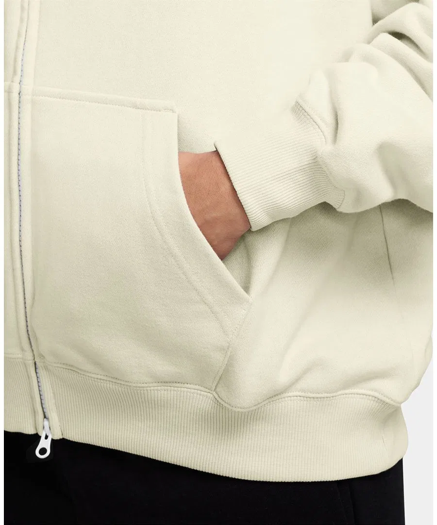 Женский худи из флиса Nike Studio Fleece, свободный крой, с полной застежкой-молнией Nike, Sail Black — фото 2