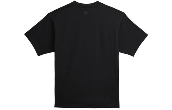 Футболка adidas originals x Pharrell Williams Crossover Solid Color Round Neck Short Sleeve Black T-Shirt, черный — фото 2