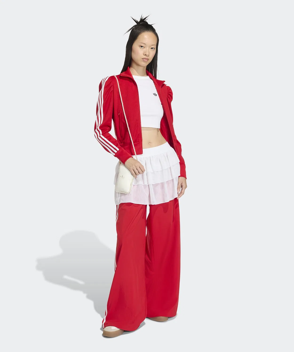 Женские спортивные штаны oversize с кулиской Adilenium FB TP Adidas, Red — фото 3