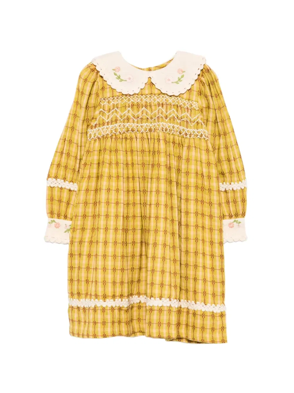 Платье с воротником Питер Пэн и эластичной талией Bebe Organic, зеленый
