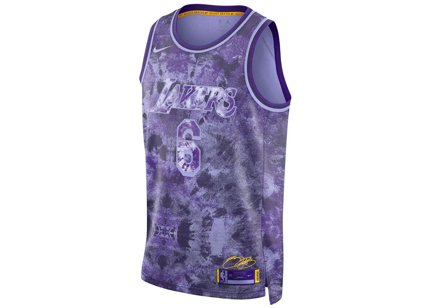 Мужская джерси с принтом Nike LeBron James Los Angeles Lakers 2022/23 Select Series, Purple Pulse