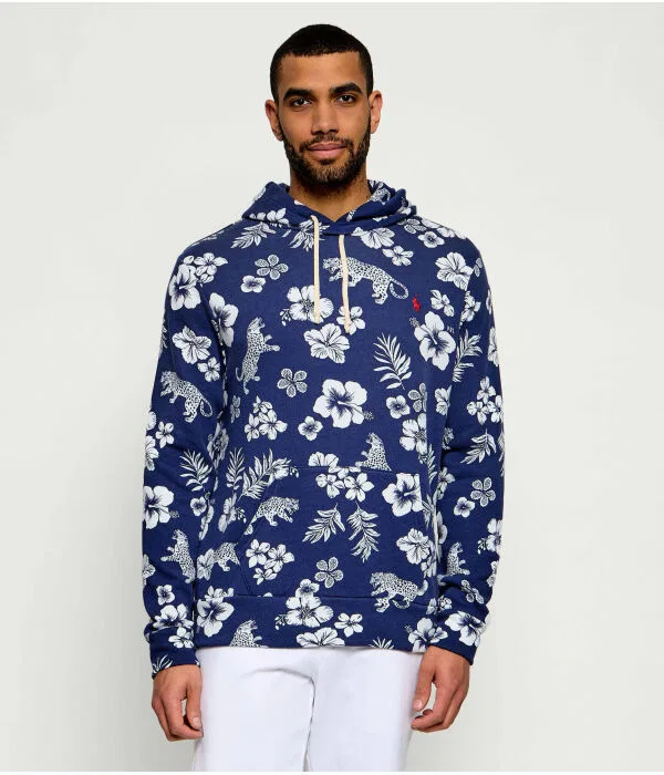 Мужская футерная толстовка с капюшоном Polo Ralph Lauren, Blu Marino