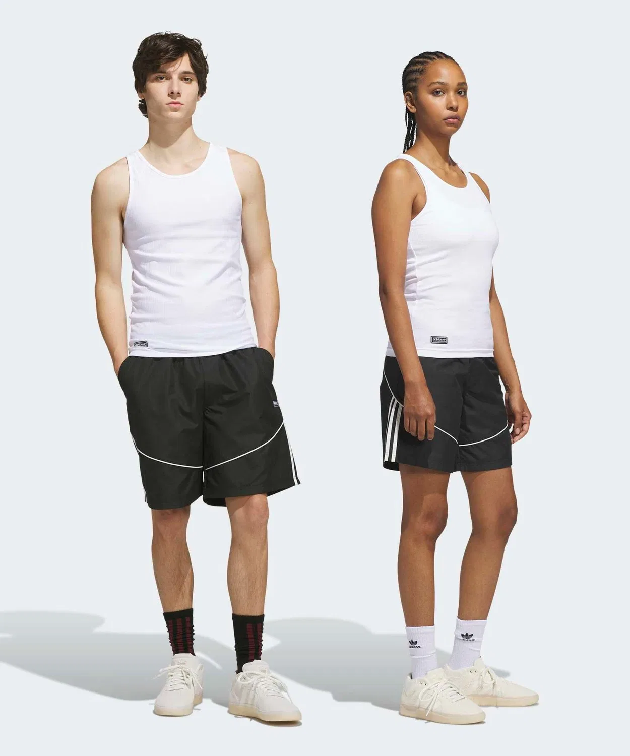 Мужские шорты-хаки свободного кроя с принтом Skateboarding Offside Water Adidas, Black