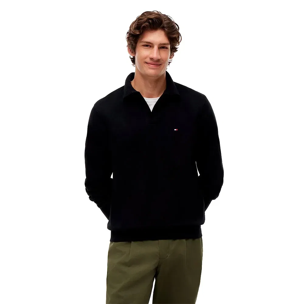 Мужской свитшот из хлопкового футера Tommy hilfiger, Black
