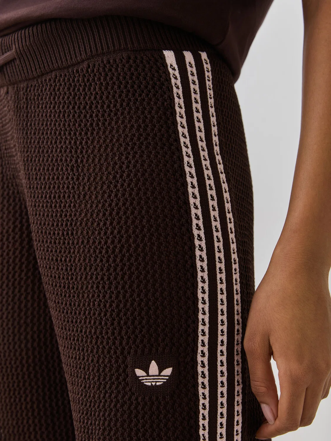 Брюки спортивные вязаные Firebird, adidas Originals, коричневый — фото 4