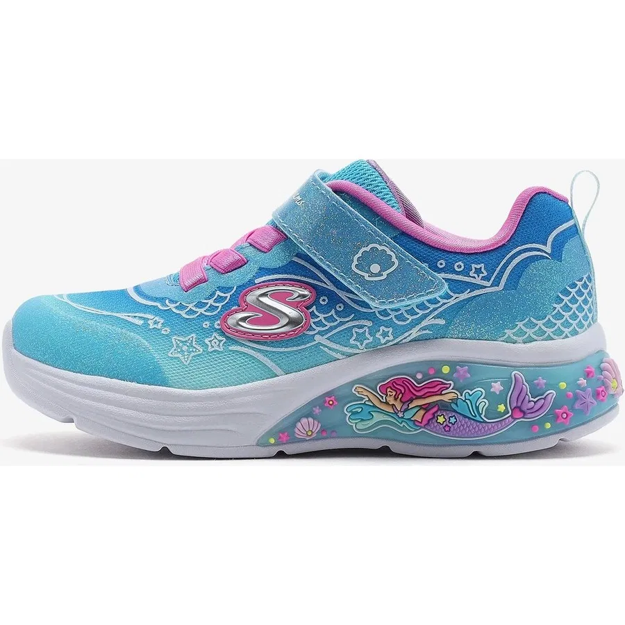 Кроссовки детские с подсветкой My Dreamers - Lil Mermaid Skechers, Синий