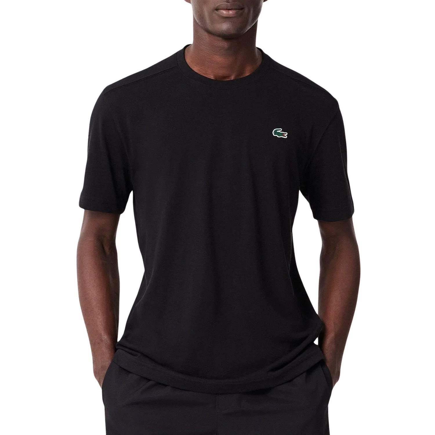 Мужская футболка с круглым вырезом Lacoste, Schwarz