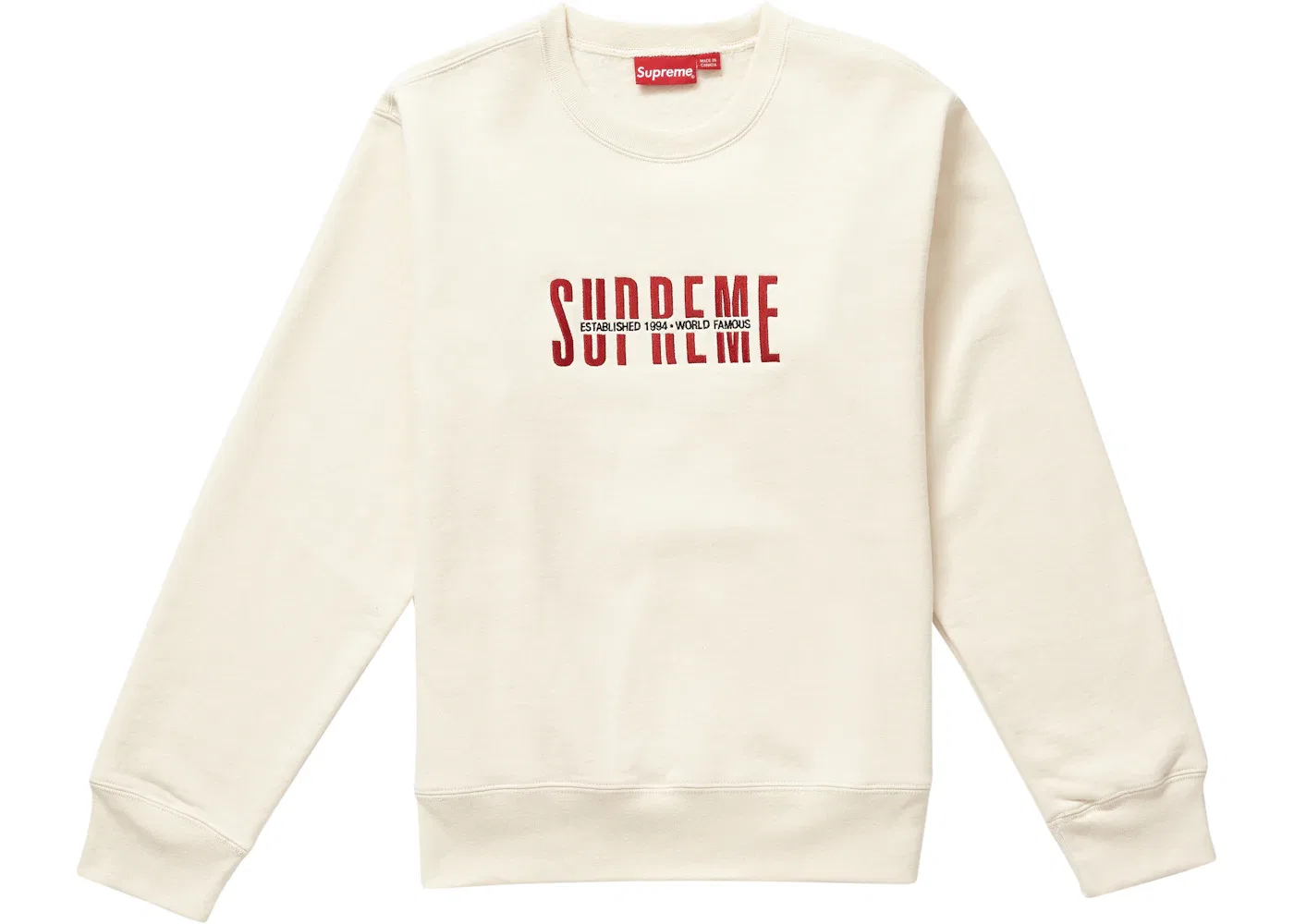 Мужской свитшот с круглым вырезом Supreme Crewneck, Natural