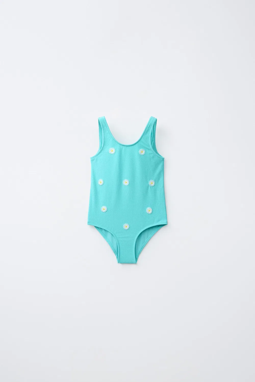 2-6 лет / Купальник Daisy из вафельной вязки ZARA, Turquoise