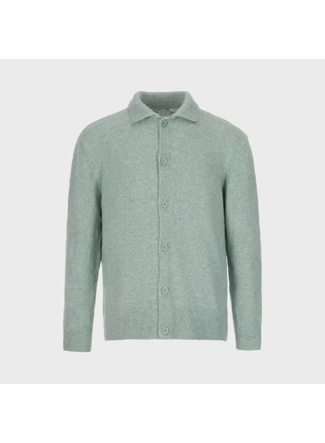 Кардиган свободный с длинным рукавом Zara, зеленый — фото 2