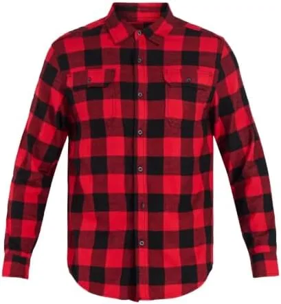 Мужская фланелевая рубашка с длинным рукавом, Red Check