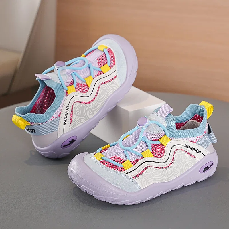 Детские повседневные кроссовки из текстиля и синтетической кожи Purple Rice Light Blue WARRIOR — фото 4