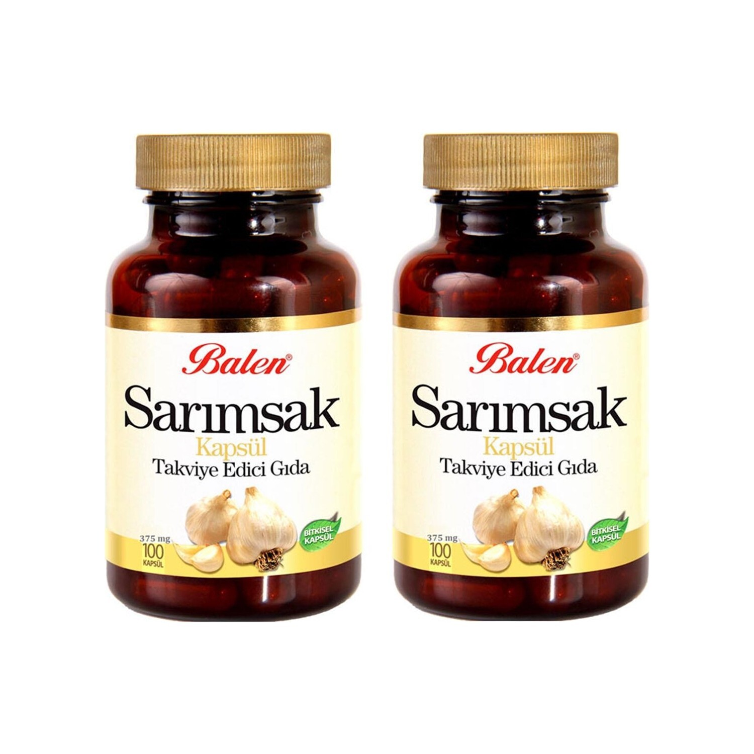 

Добавка Balen Garlic 375 мг, 2 упаковки по 100 капсул