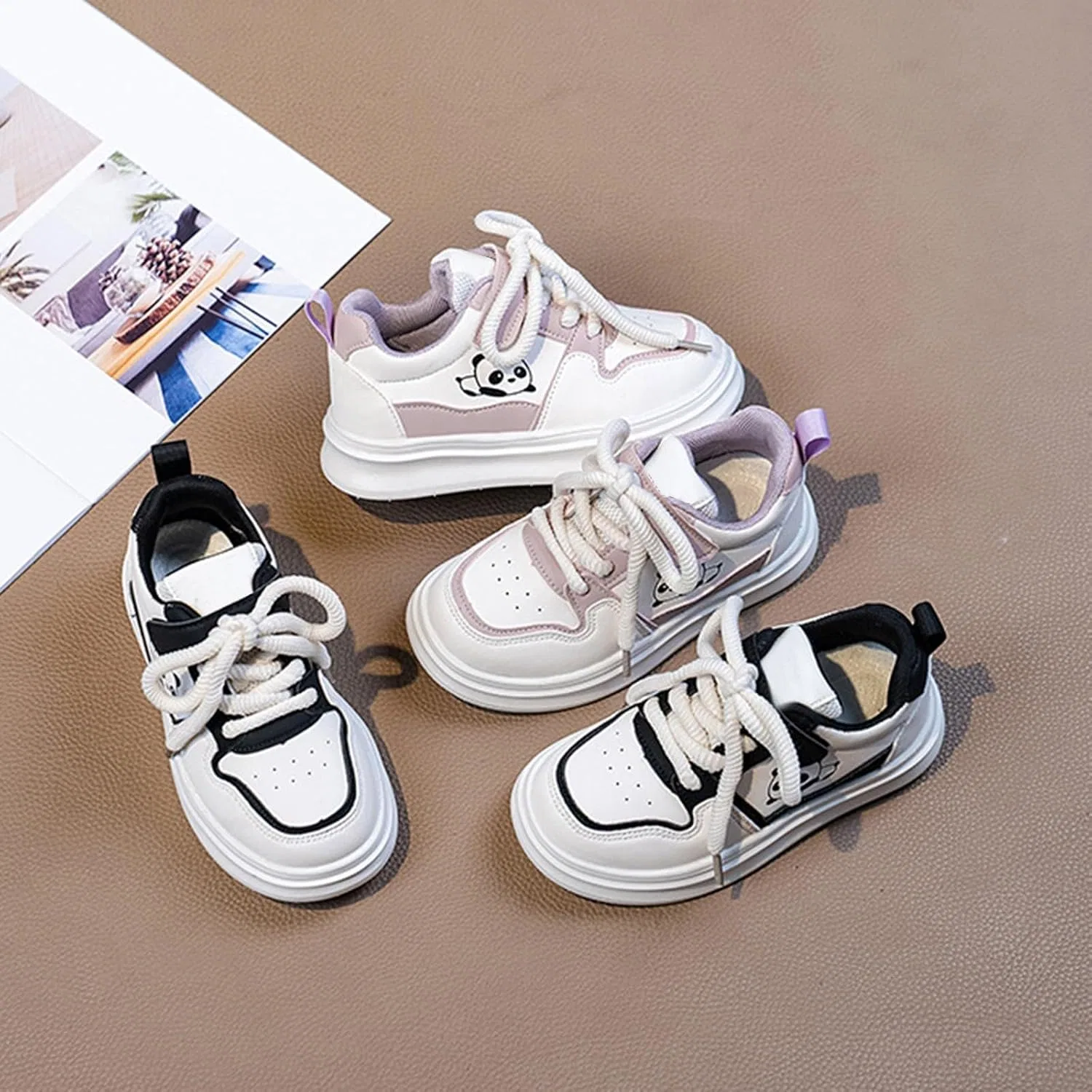 Детские кроссовки для мальчиков с принтом мишки Cute Bear Sneaker, Purple — фото 3