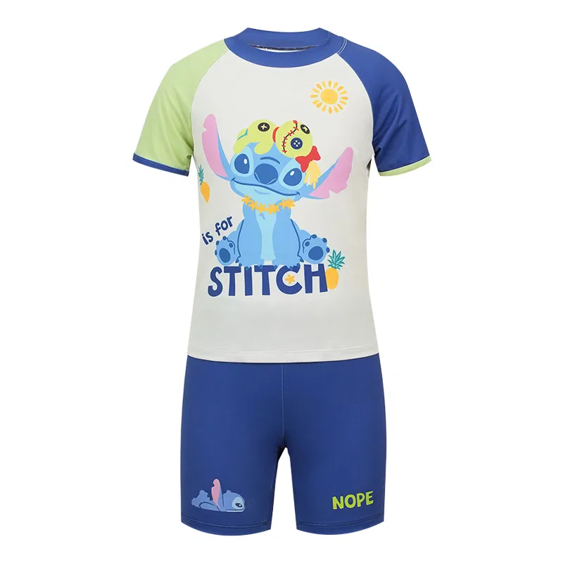 Детский комплект для плавания Disney с принтом, Blue Stitch