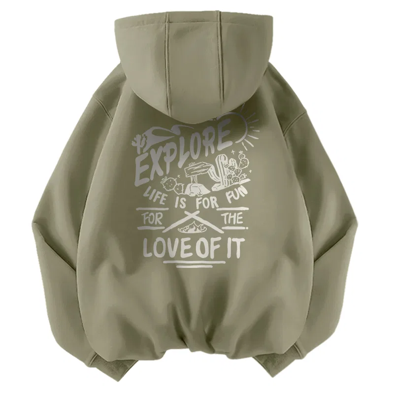 Детский худи на молнии с капюшоном MINISO, Gray Pea Green