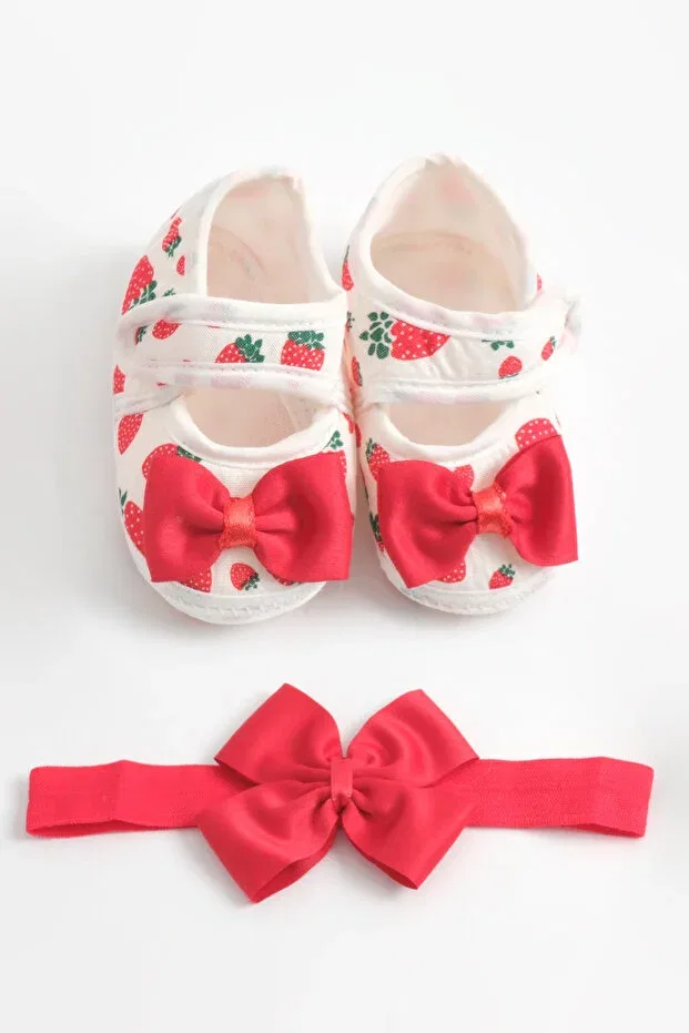 Детские пинетки для девочек с принтом Özkardeşler Baby, Strawberry