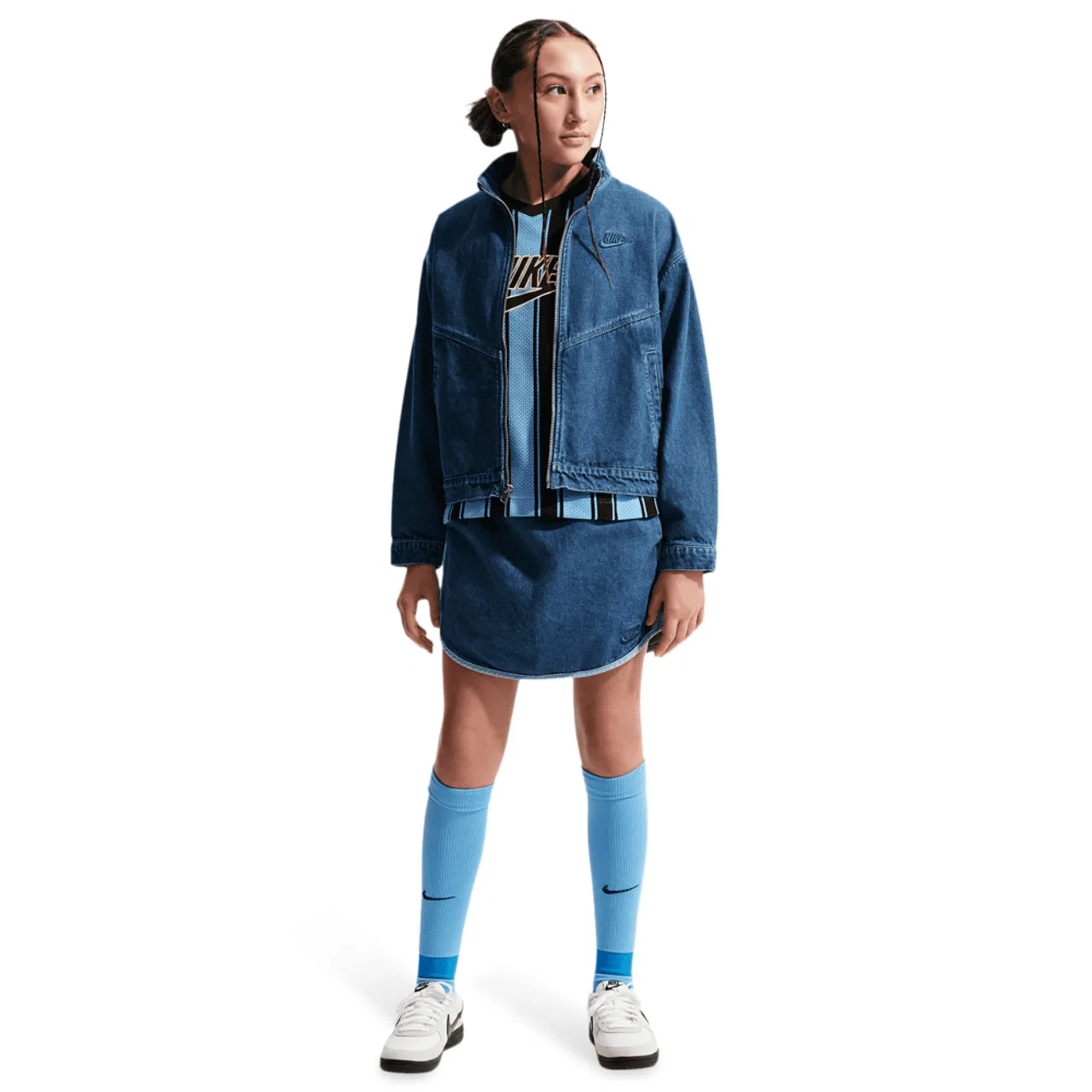Джинсовая куртка для девочек NSW WR Nike, синий — фото 4