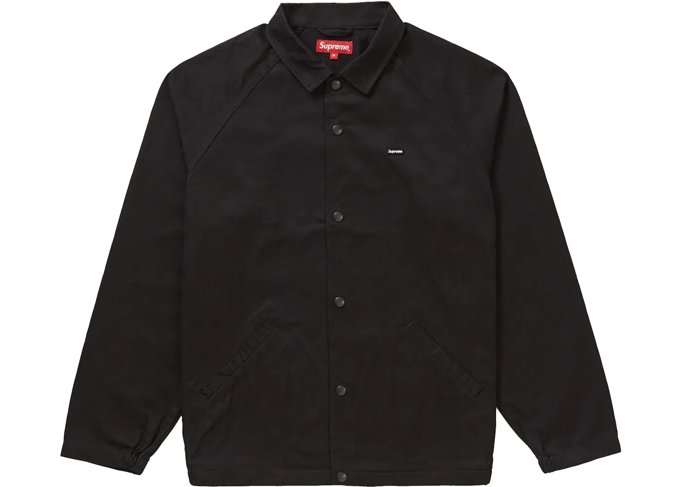 Мужская куртка с принтом Supreme Snap Front Jacquard Logos Twill Jacket, Black