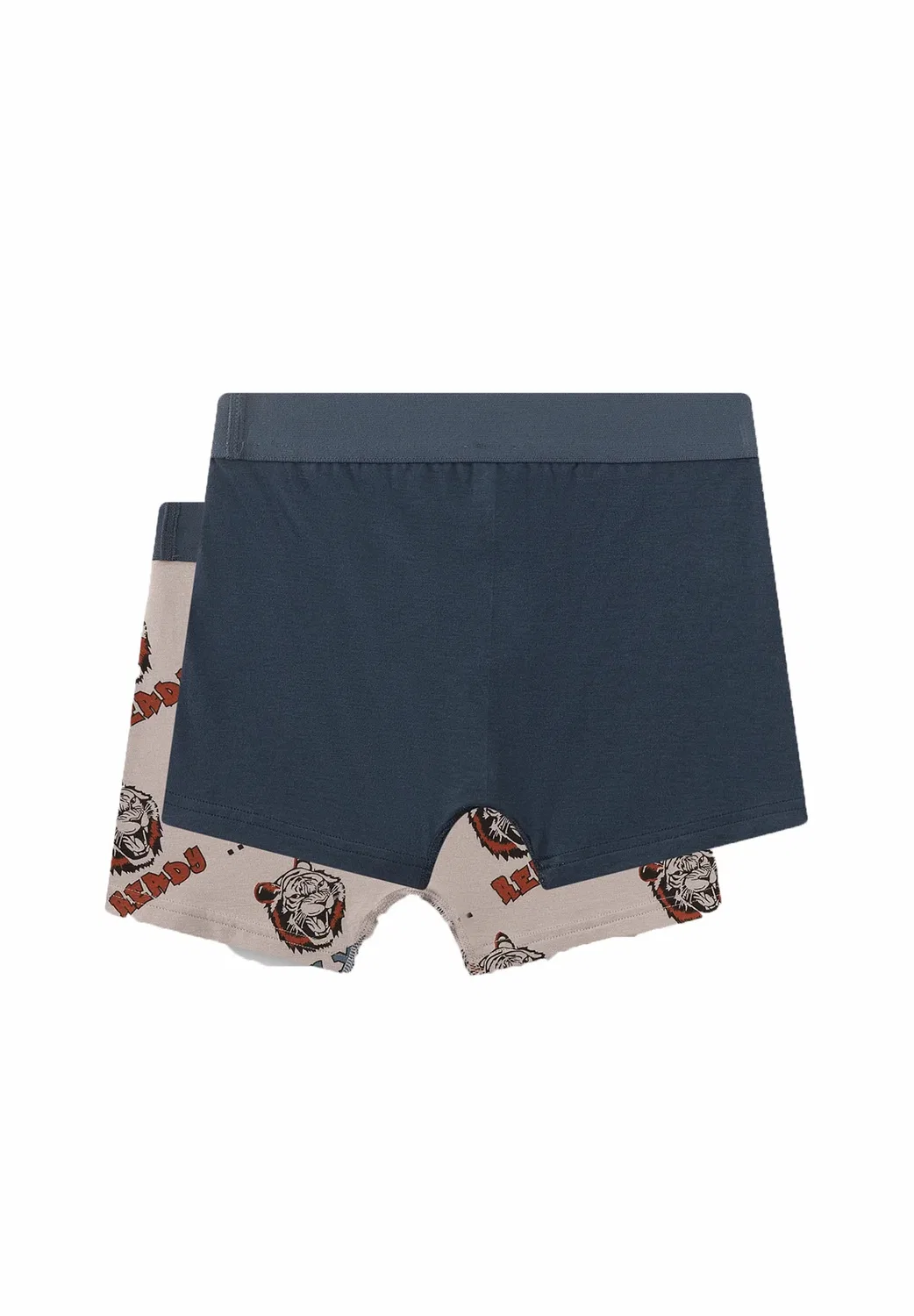 Jungen-Hipshorts (doppelpack) тигровые трусы-боксеры Sanetta, Grau — фото 2