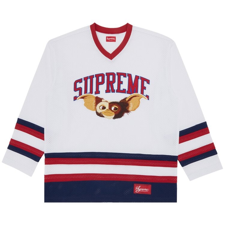 Футболка Supreme Gremlins Hockey Jersey 'White', белый — фото 2